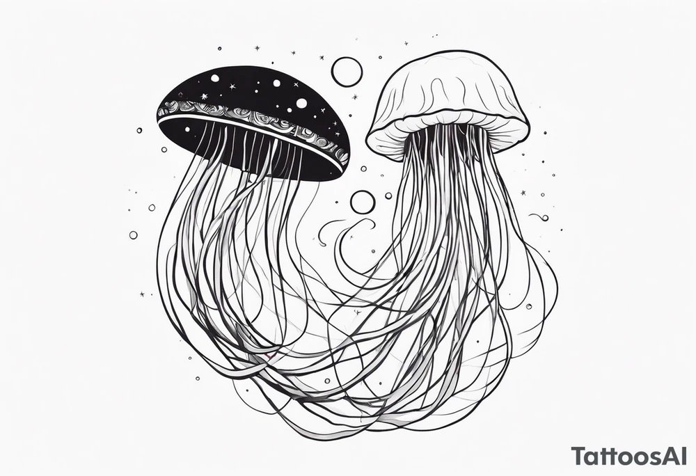 The universe is inside a jellyfish tattoo idea