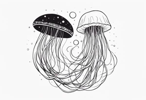 The universe is inside a jellyfish tattoo idea