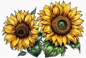 a sunflower tattoo idea
