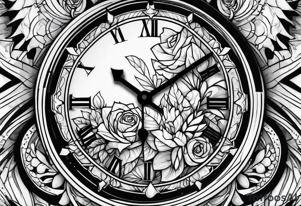 My nepphy name  BROEN and a clock tattoo idea