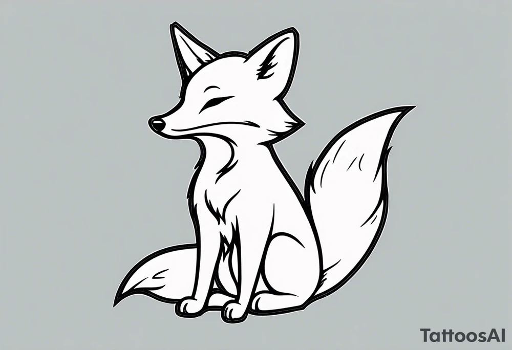 little fox tattoo idea
