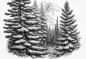 Douglas fir tattoo idea