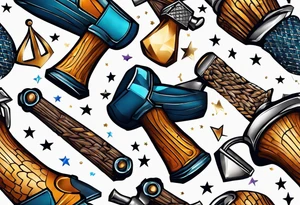 Hammer and nail tattoo idea