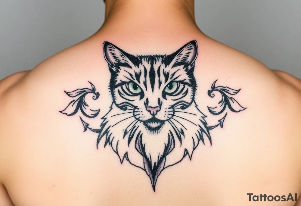 black cat tattoo idea