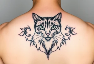 black cat tattoo idea