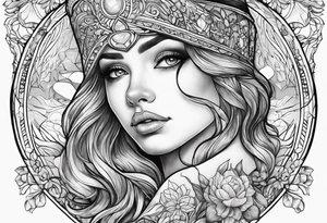 Opal stone tattoo idea