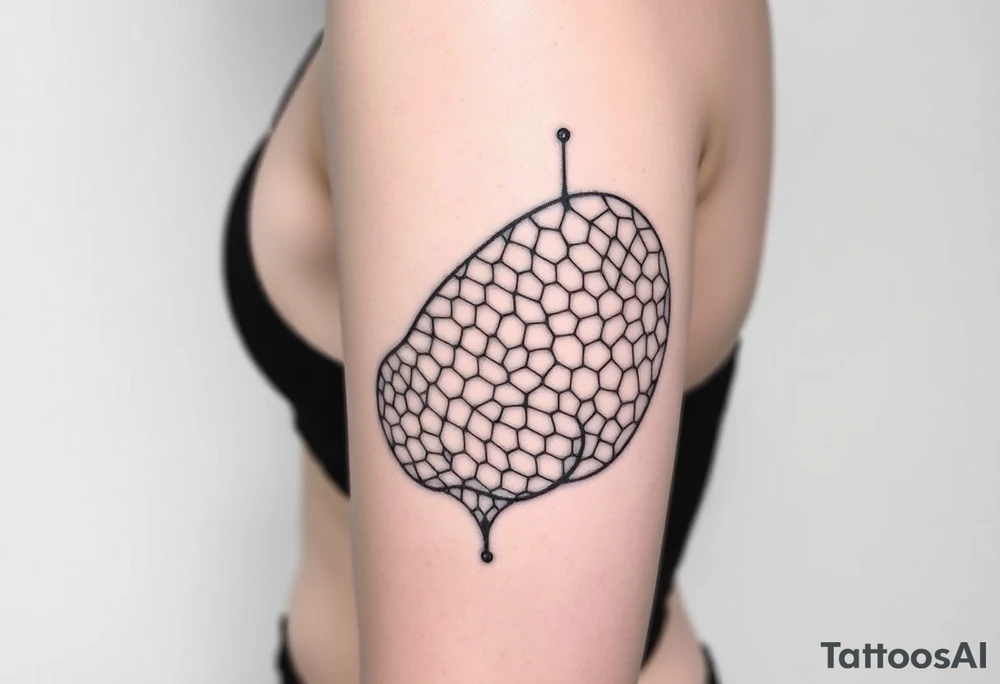 Thick sexy negative fishnets tattoo idea