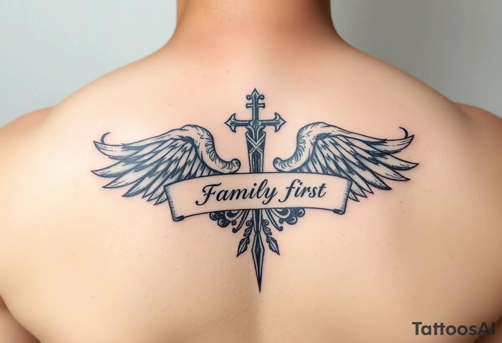 Symbolizes strength, “family first”, mortality, and mental health healing tattoo idea