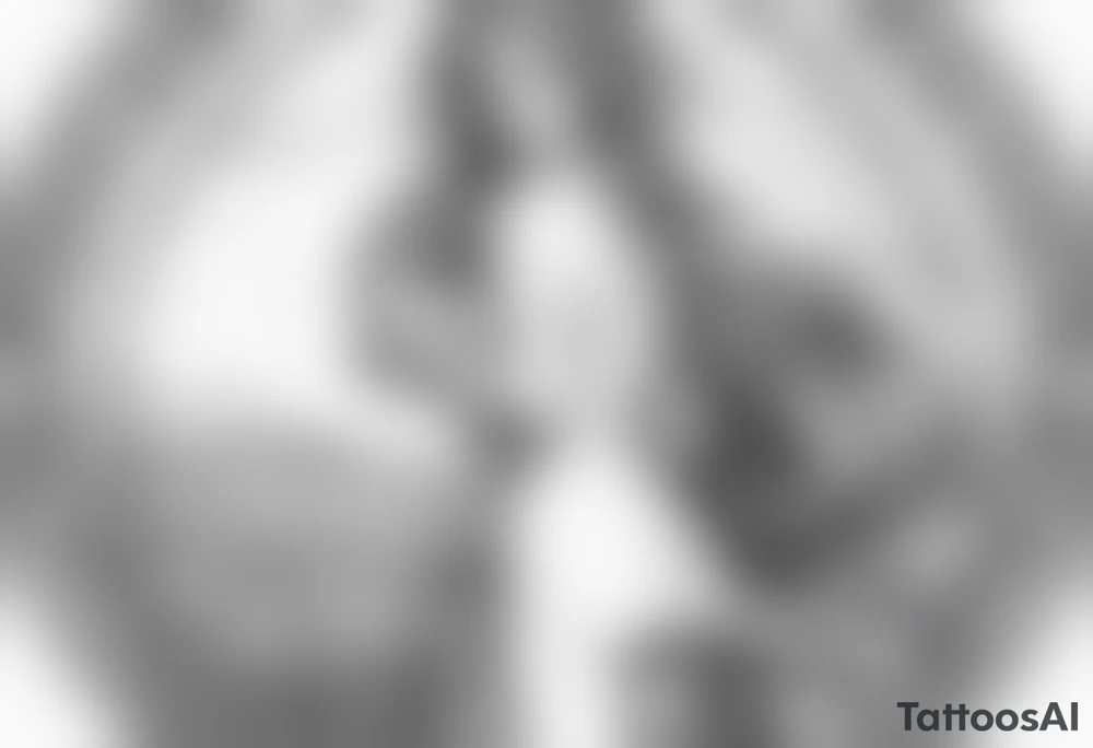 Goddess Venus full body standing in ocean tattoo idea