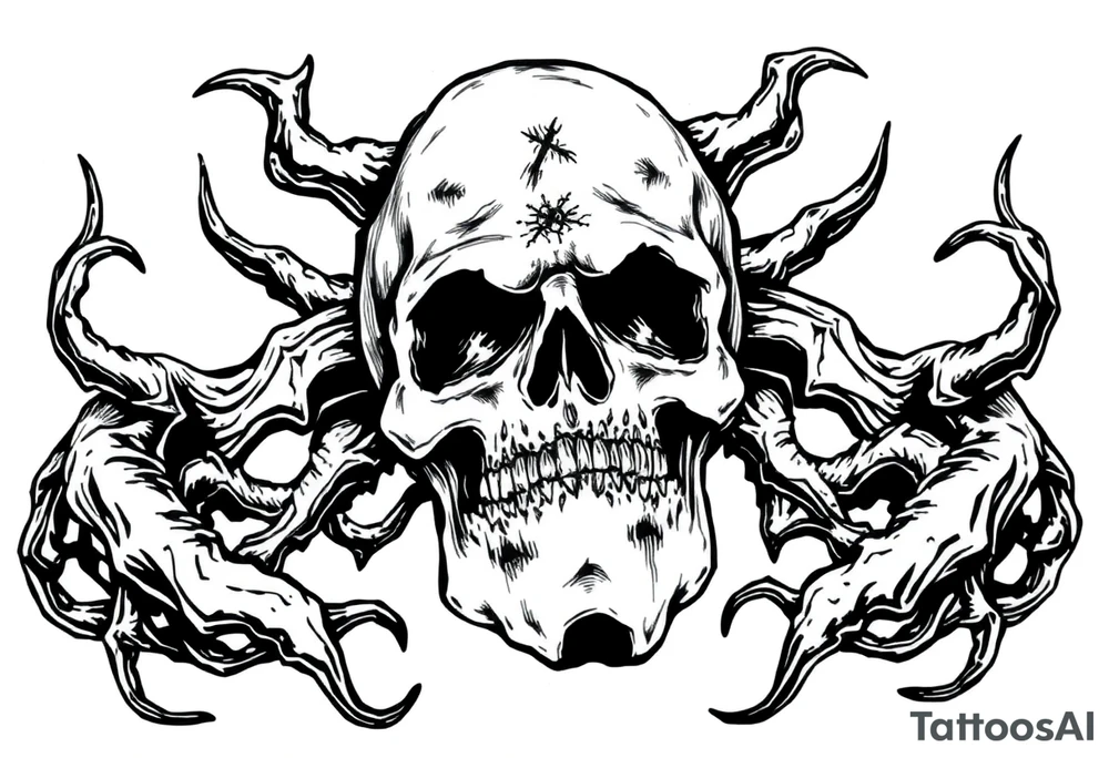 Black plague tattoo idea