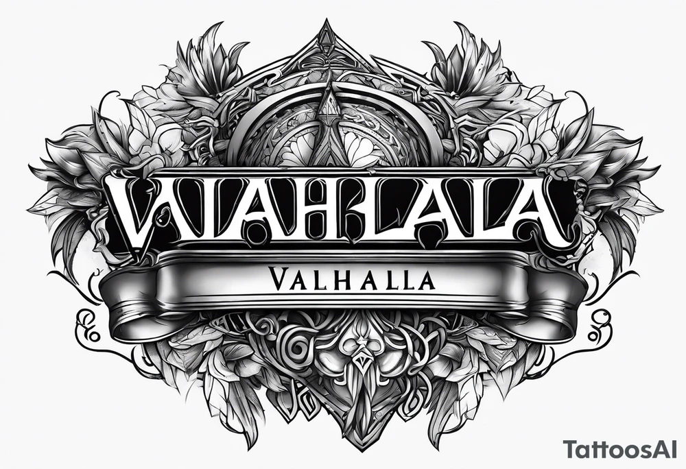 Valhalla word tattoo idea