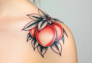 Peaches on teee tattoo idea