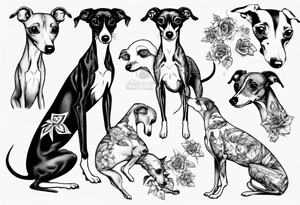Italian greyhound tattoo idea