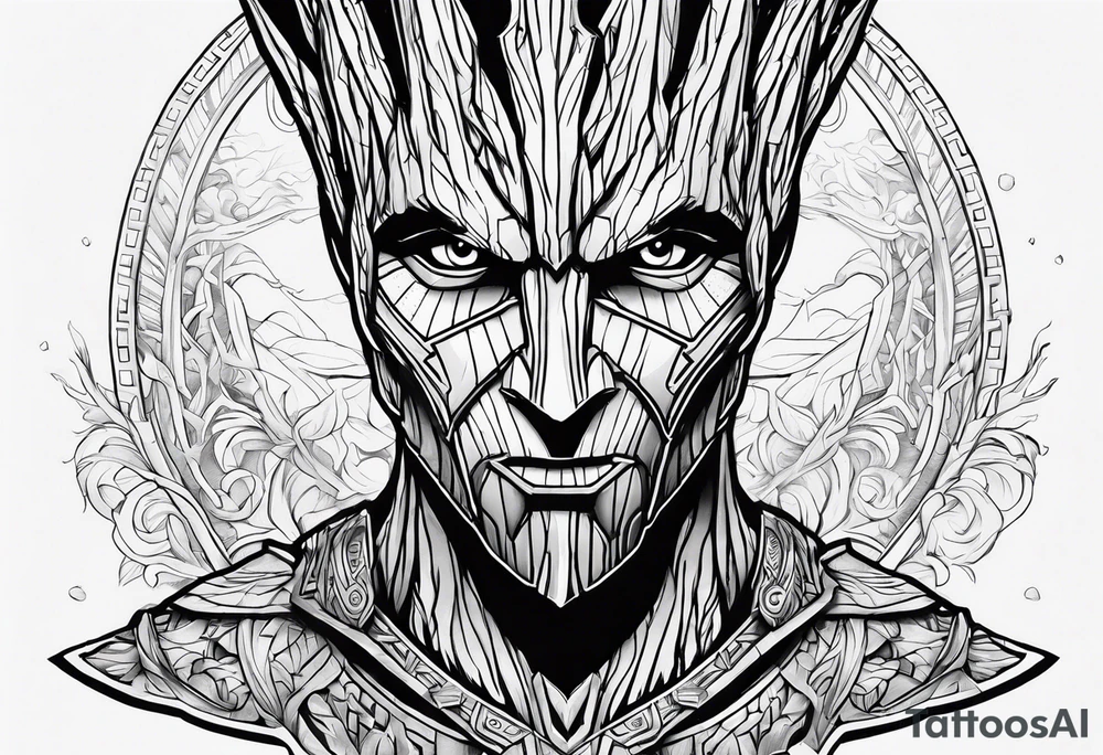 Groot greek warrior tattoo idea