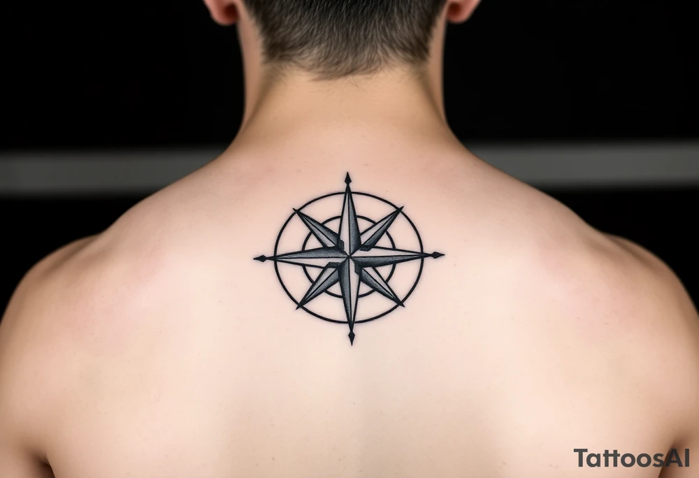 Compass rose tattoo idea