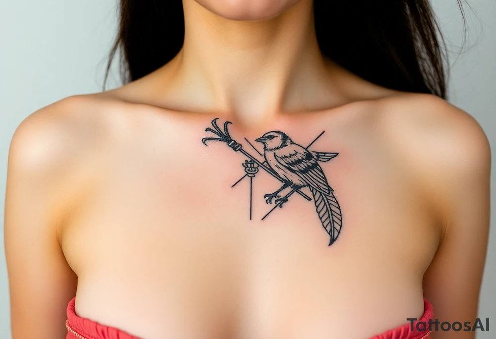 На шеи факел tattoo idea