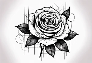 rose, rose stem, edgy tattoo idea