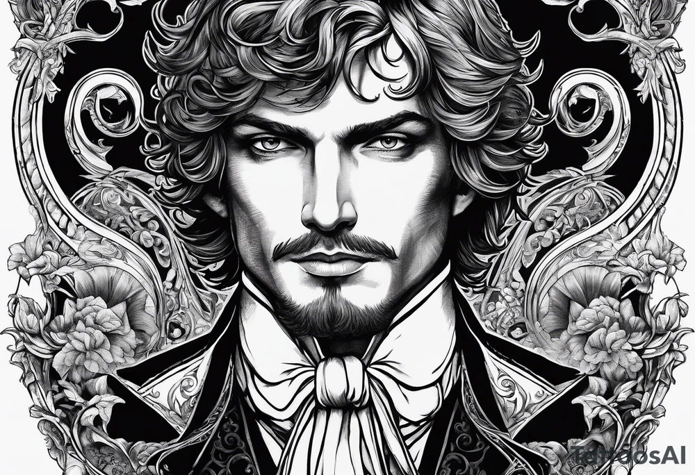 Symbolic of Count of Monte Cristo, Edmond Dantes, Transformation, Intellect, Cunning tattoo idea