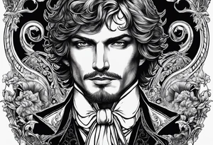 Symbolic of Count of Monte Cristo, Edmond Dantes, Transformation, Intellect, Cunning tattoo idea