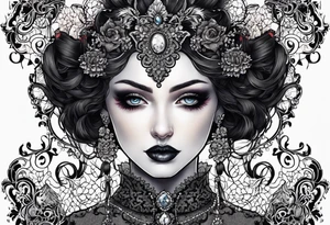 Victorian goth, lace tattoo idea