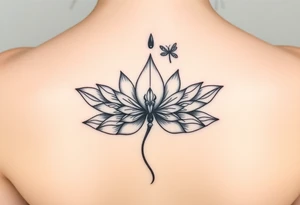 Lotus with dragonfly tattoo idea