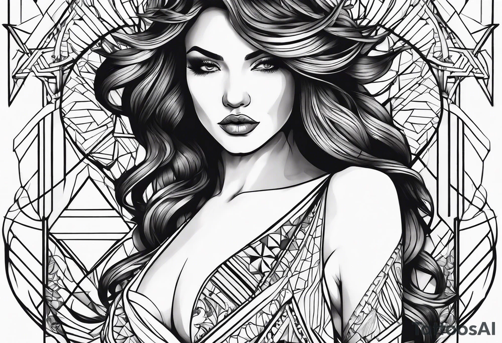 femme nue tattoo idea