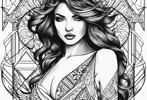 femme nue tattoo idea