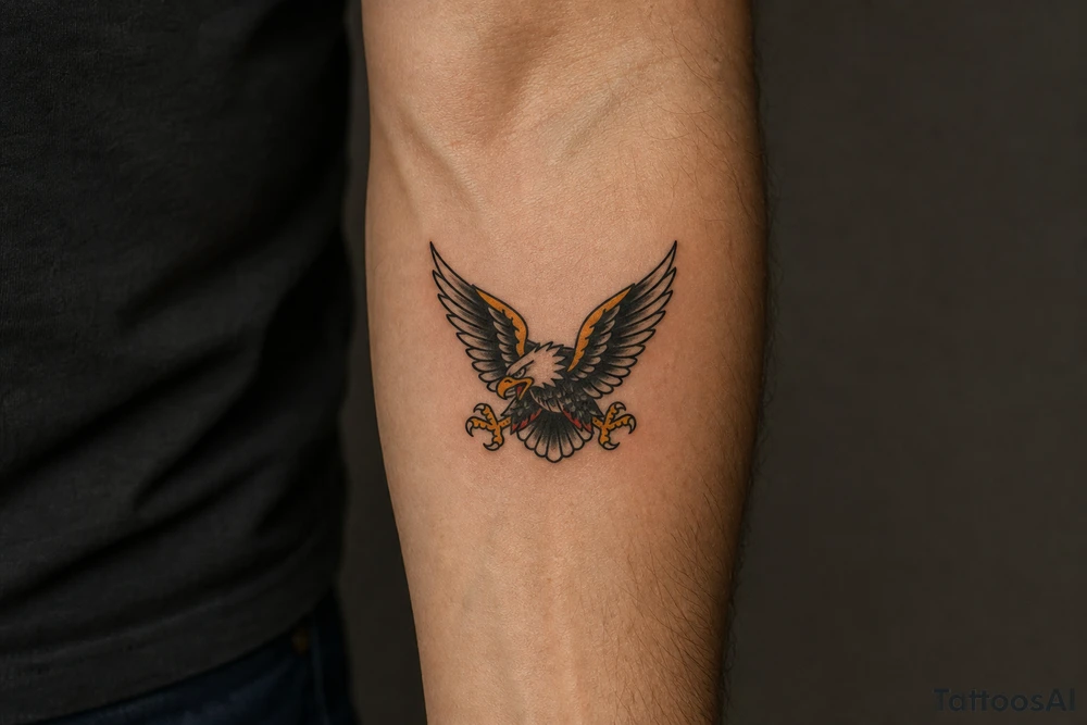 eagle with talons tattoo idea