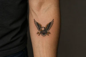 eagle with talons tattoo idea