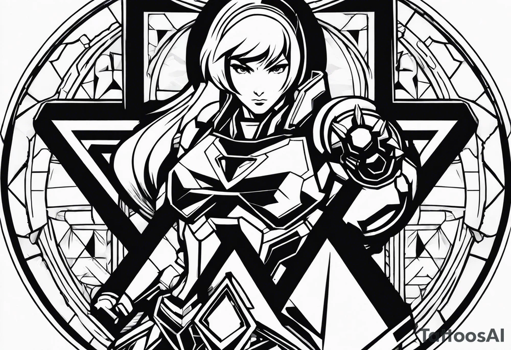 Samus shooting a triforce tattoo idea