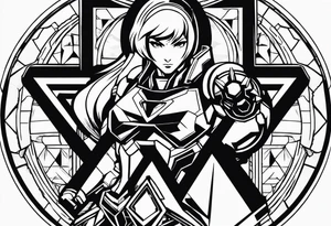 Samus shooting a triforce tattoo idea