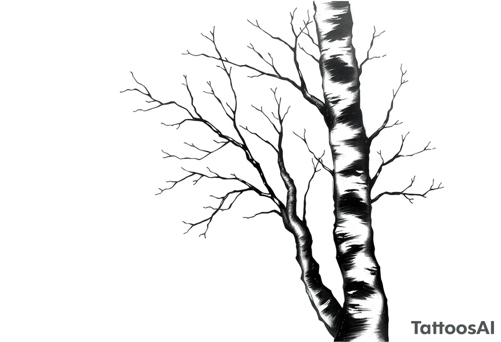 birch tree tattoo idea