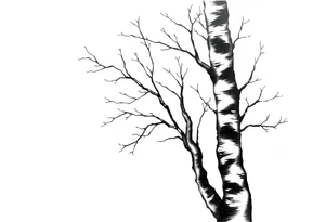birch tree tattoo idea