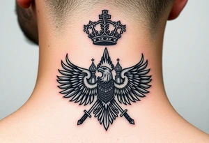 St. George 
Russian imperial crown above the eagle
Crossed swords or a Russian sabre
The Kremlin or St. Basil's Cathedral scene tattoo idea