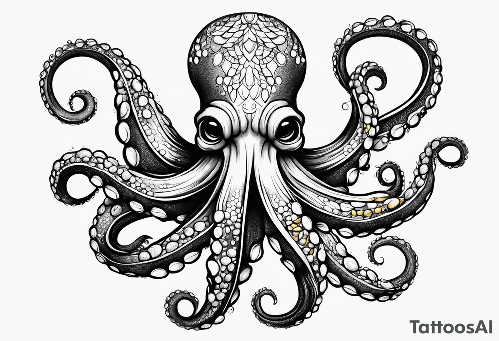 octopus with corn tattoo idea