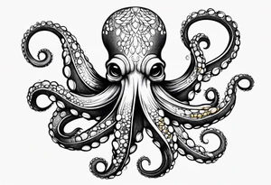 octopus with corn tattoo idea