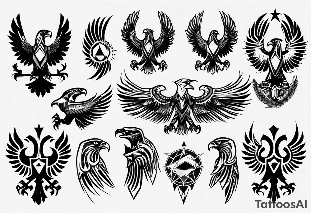 russian eagle tattoo idea