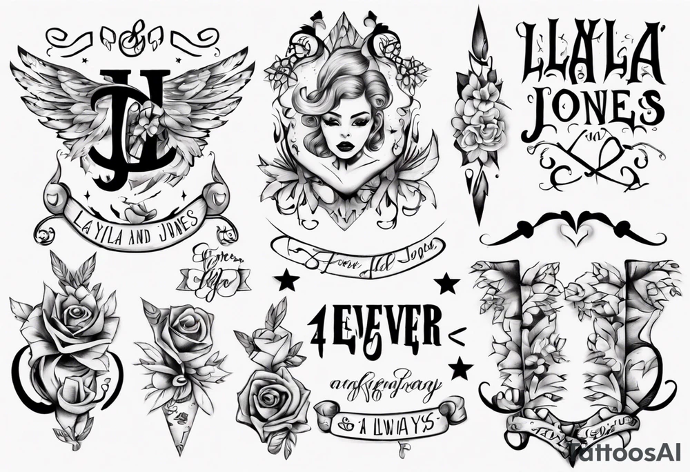 Layla Jones
4-ever and always tattoo idea