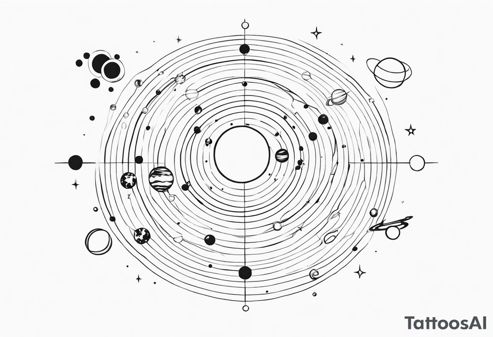 solar system tattoo idea