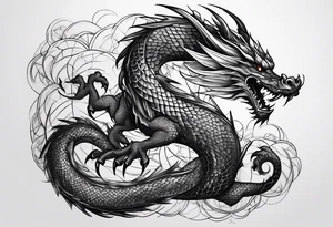 black dragon tattoo idea