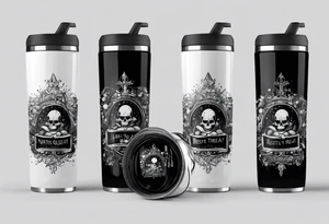 Trick or treat, 20 oz tumbler banner design, candy, minimalist, potions, brew, broom, spellbound tattoo idea