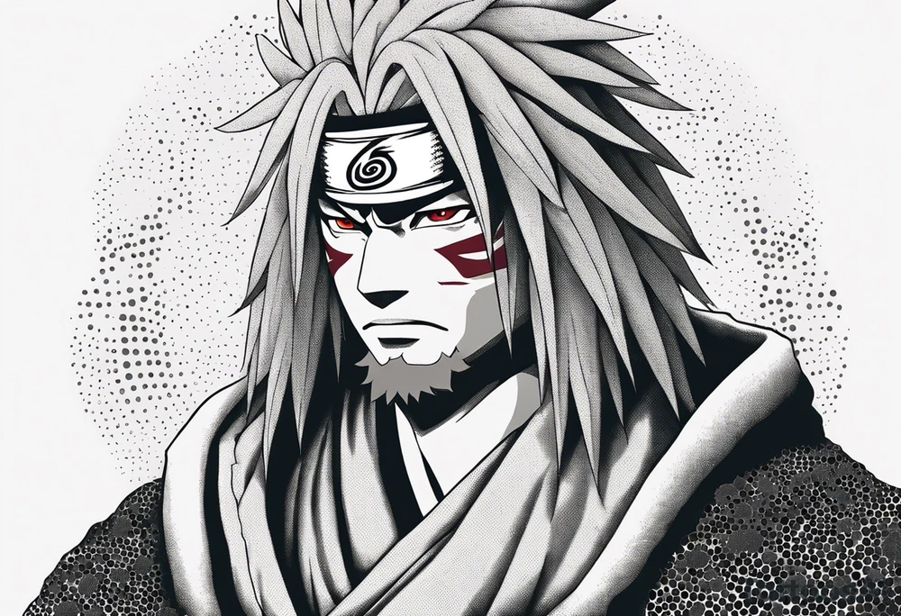 Jiraiya in Sage mode from the anime naruto tattoo idea