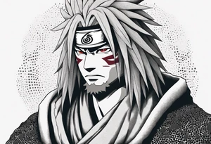 Jiraiya in Sage mode from the anime naruto tattoo idea