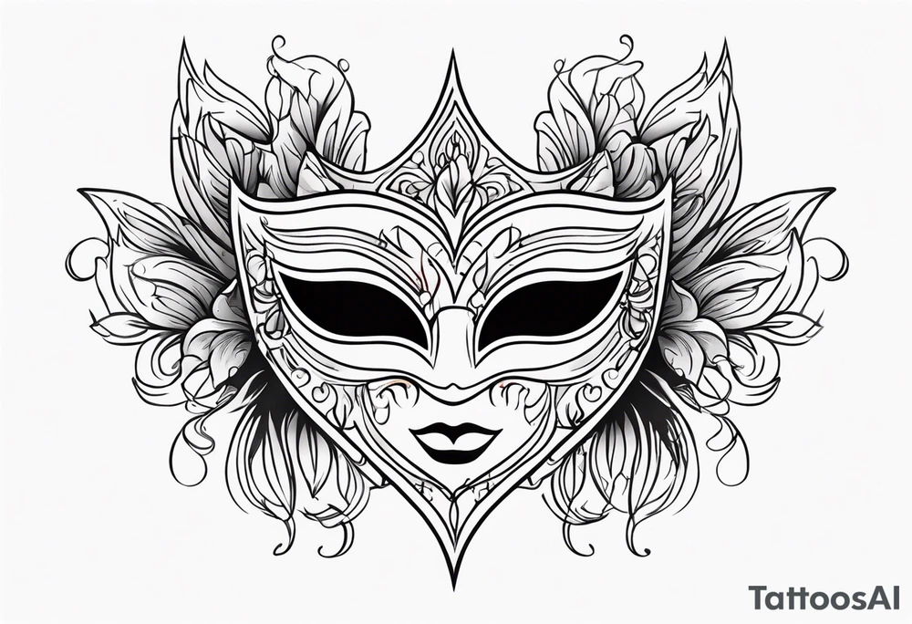 masquerade ball tattoo idea