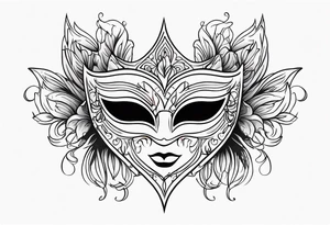 masquerade ball tattoo idea