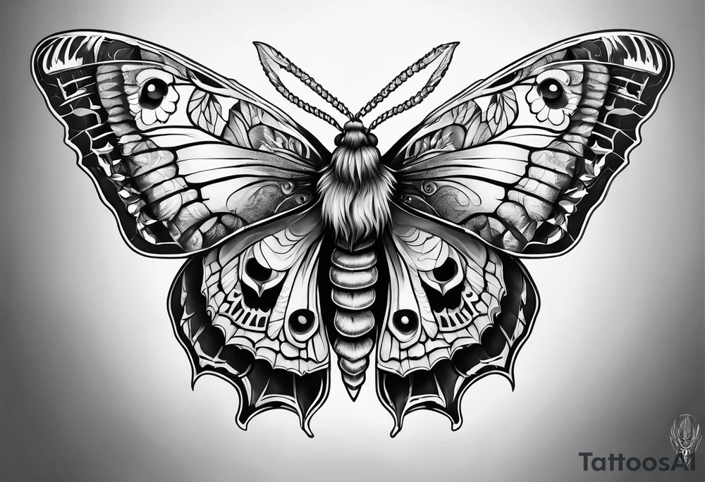 Death moth hand tattoo tattoo idea