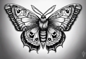 Death moth hand tattoo tattoo idea