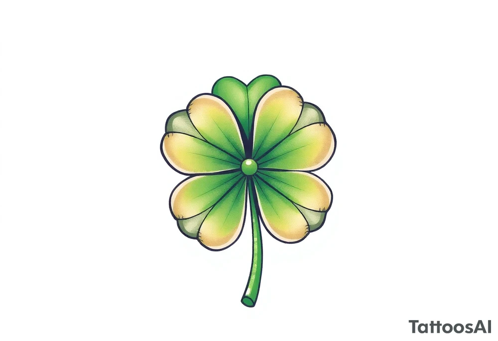 4-leaf clover tattoo idea