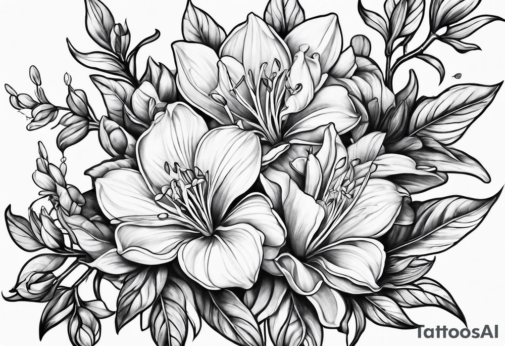 Honeysuckle tattoo idea