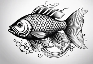 japan culture fish tattoo idea